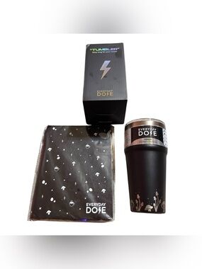Everyday Dose Tumbler Mushroom Coffee Tumbler 16oz Double Insulated & Journal